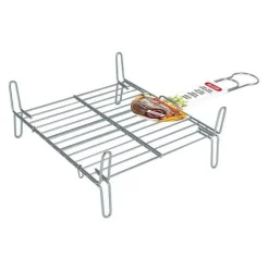 Parrilla BBQ Algon doble acero 25x30 cm