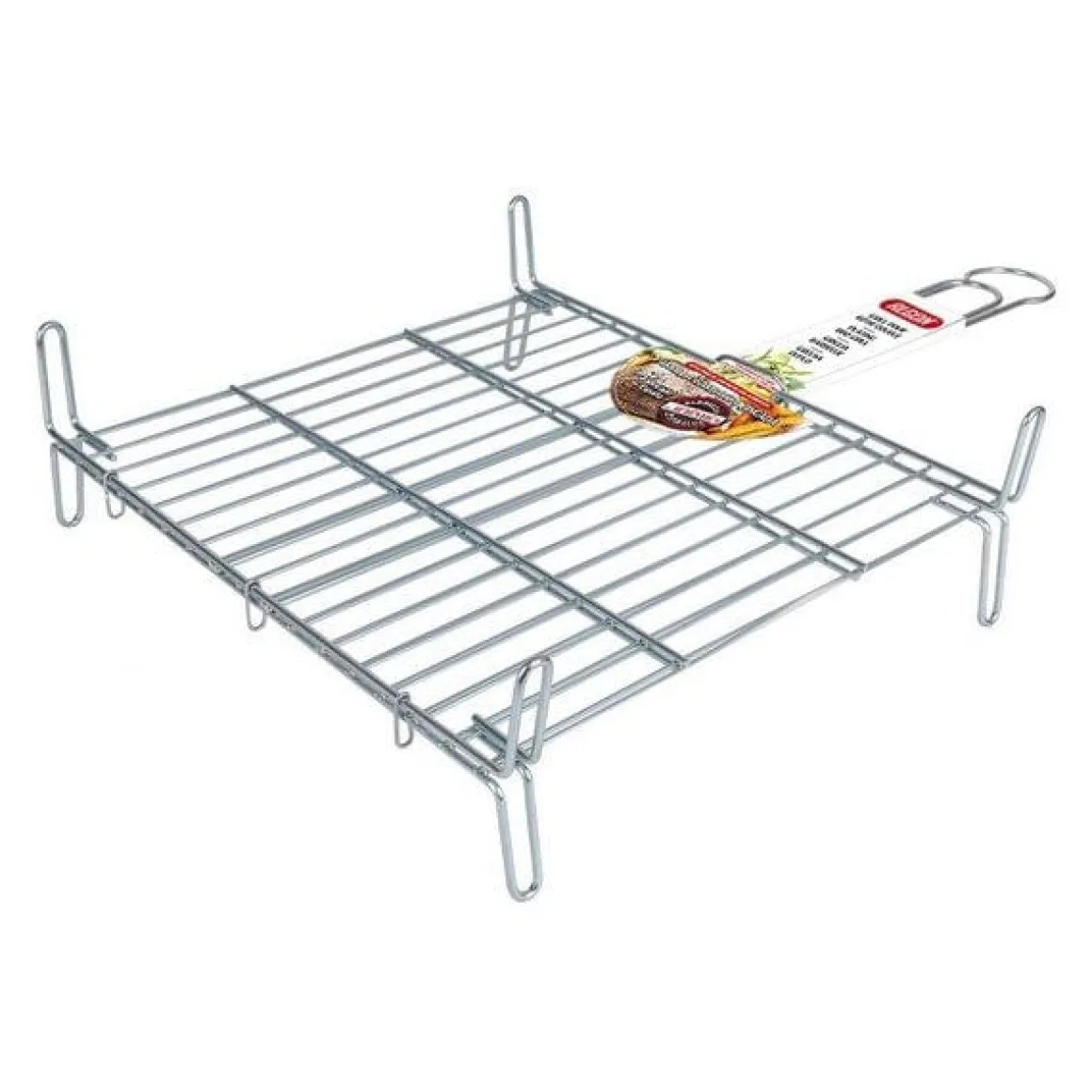 Parrilla BBQ Algon doble acero 25x30 cm
