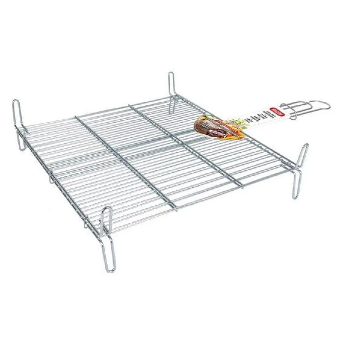 Parrilla BBQ Algon doble acero 25x30 cm