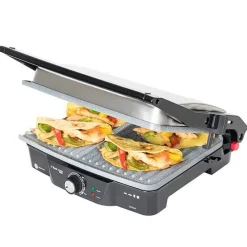 Parrilla eléctrica Cecotec Rock’n Grill 2000W negro/inox