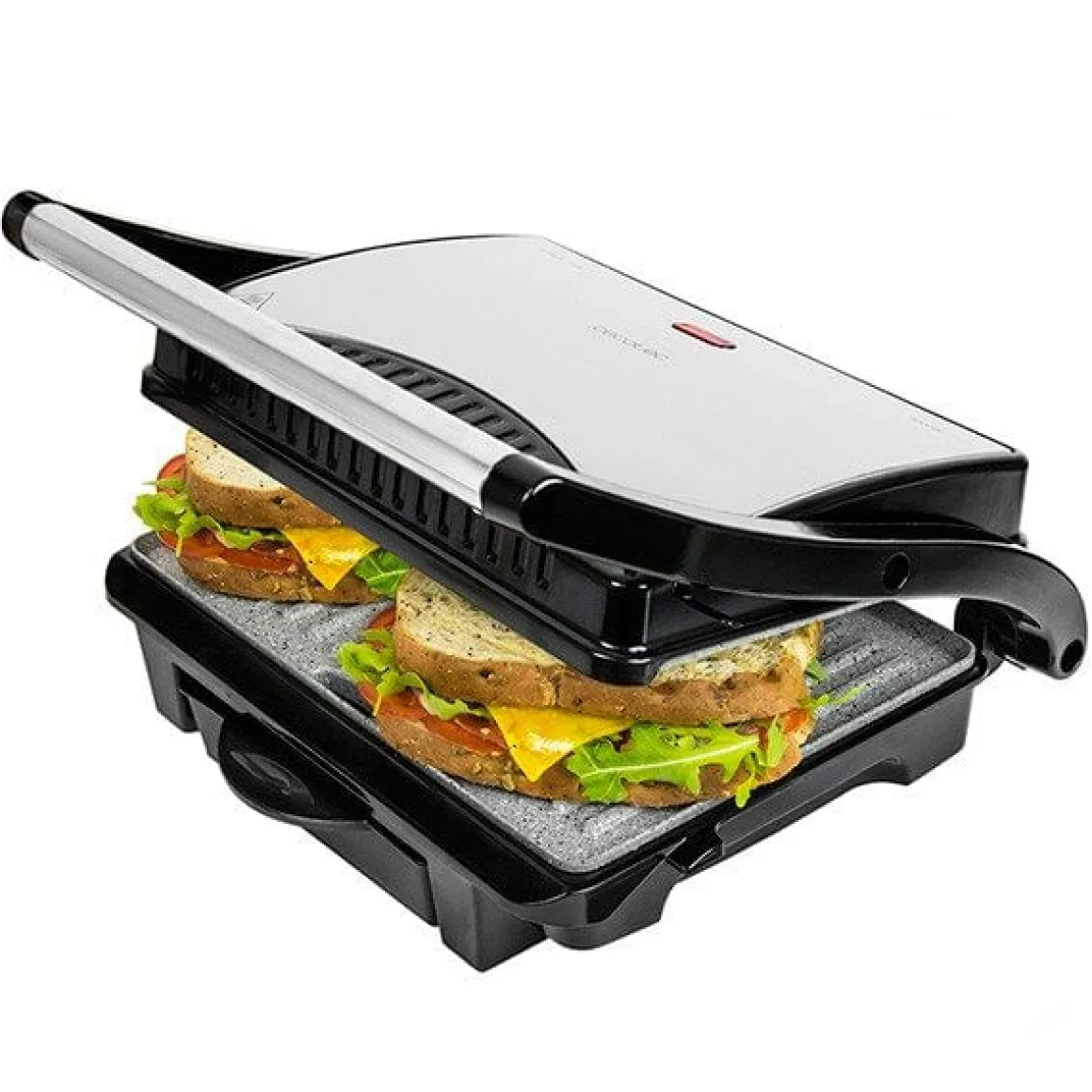 Parrilla eléctrica Cecotec Rock’n Grill 1000W negro/inox