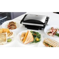 Parrilla eléctrica Cecotec Rock’n Grill 1000W negro/inox