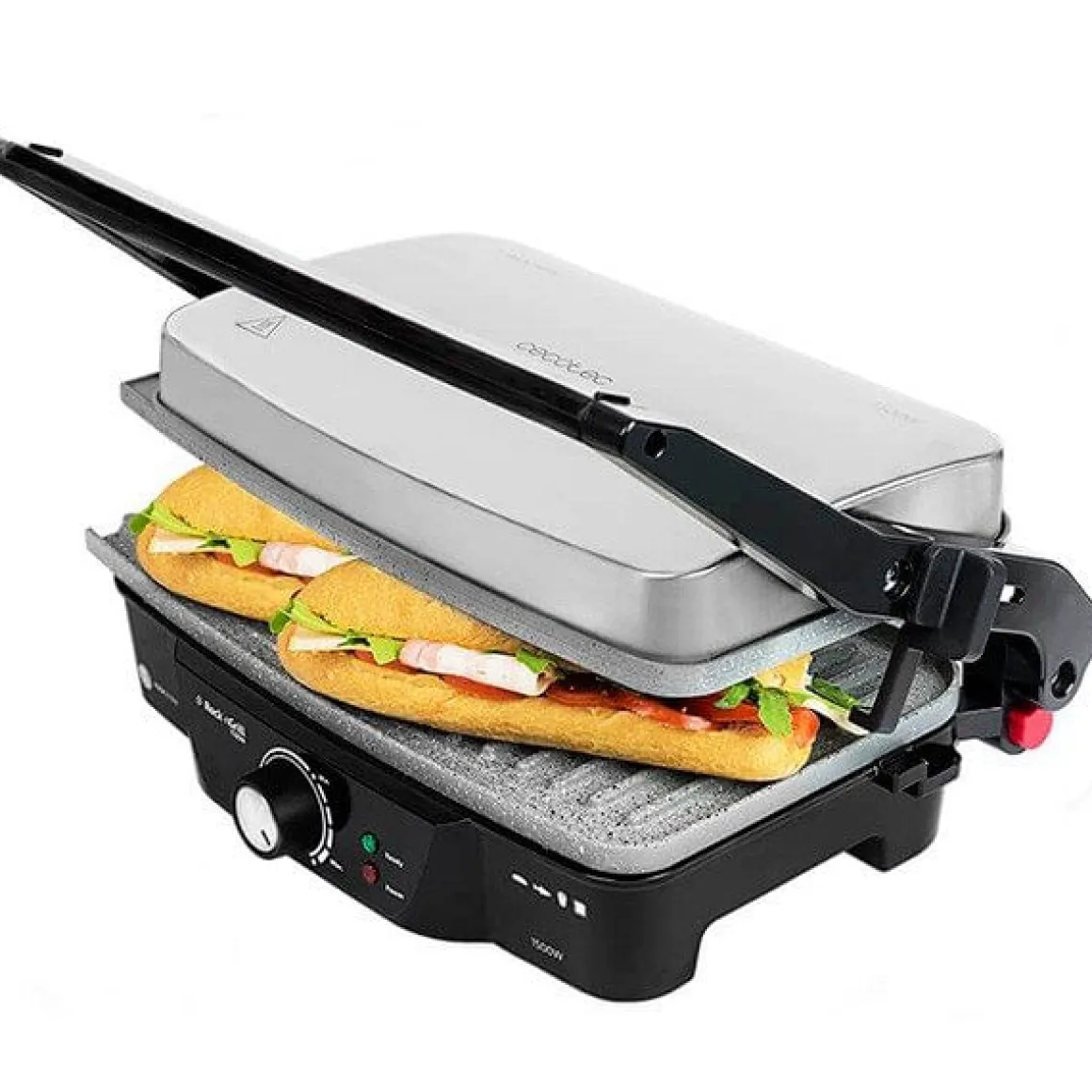 Parrilla eléctrica Cecotec Rock’n Grill 1500W negro/inox