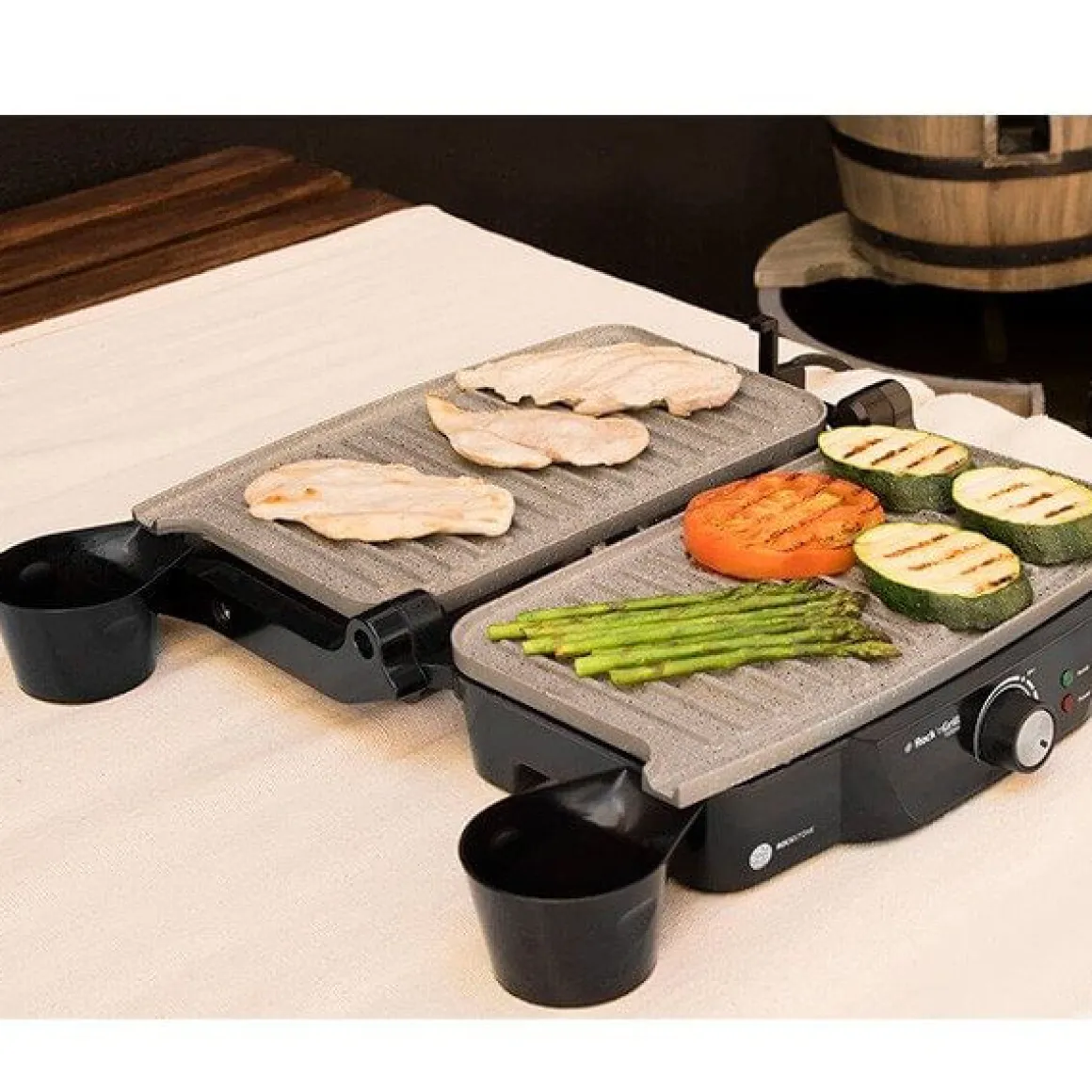 Parrilla eléctrica Cecotec Rock’n Grill 1500W negro/inox