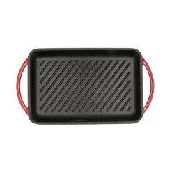Parrilla rectangular Fierro Bidasoa hierro esmaltado rojo/negro 40x22 cm