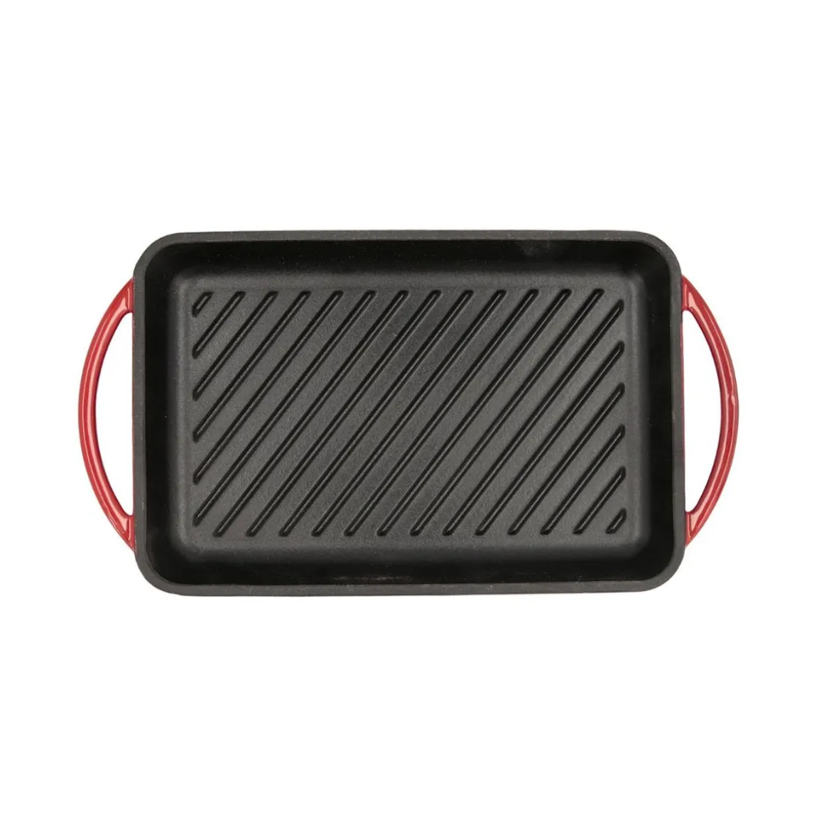 Parrilla rectangular Fierro Bidasoa hierro esmaltado rojo/negro 40x22 cm