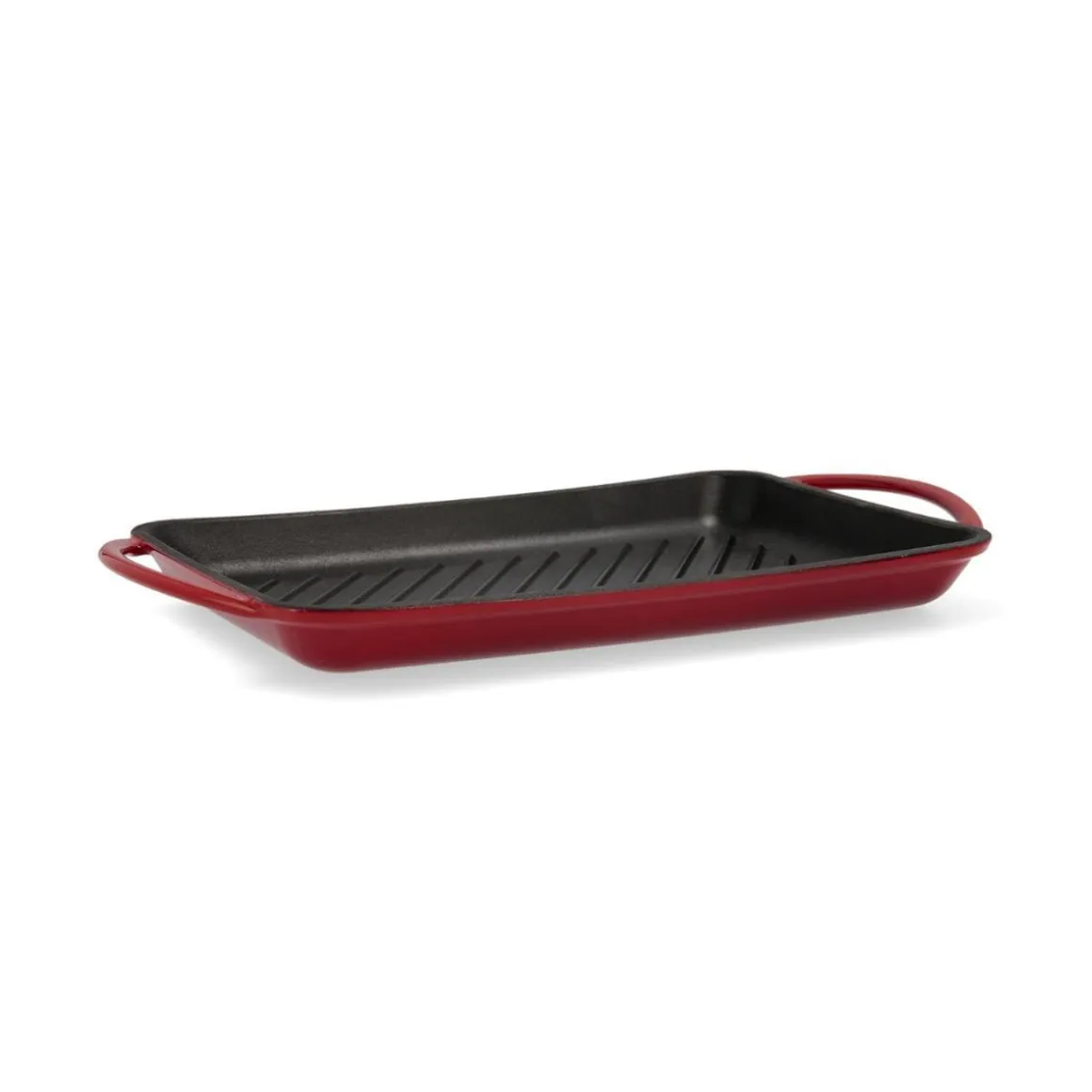 Parrilla rectangular Fierro Bidasoa hierro esmaltado rojo/negro 40x22 cm