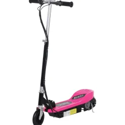 Patinete eléctrico infantil Homcom manillar ajustable +7A rosa 87-95x78x37 cm
