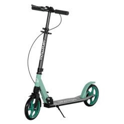 Patinete plegable Homcom +14A negro/verde 91-104x91,5x36,5 cm