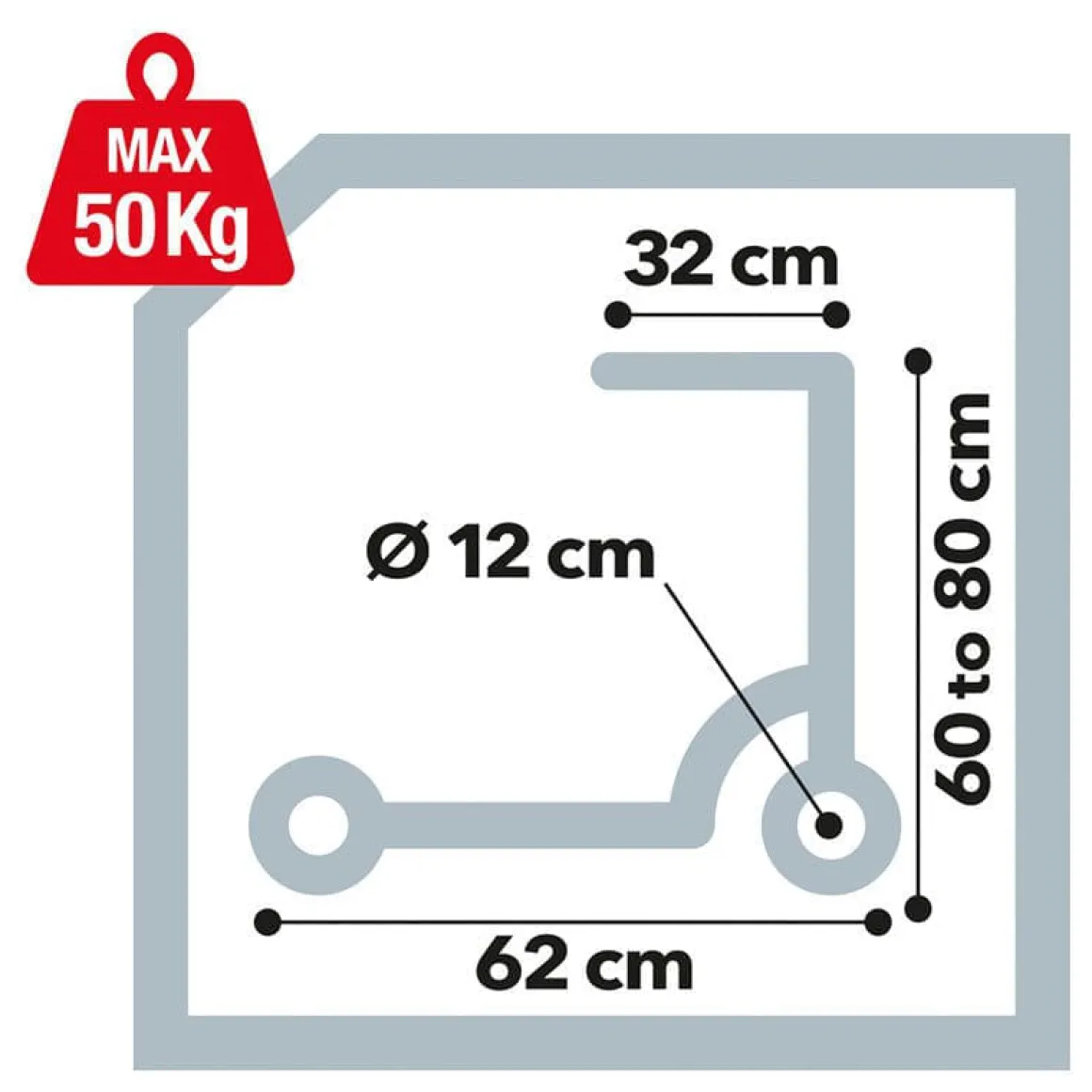 Patinete Scooter Funny Fast CB Riders 2 ruedas +3A 80x32x62 cm