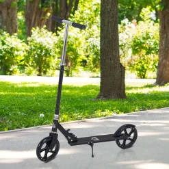 Patinete scooter Homcom plegable altura ajustable 7-14 años 75-100x88x37 cm