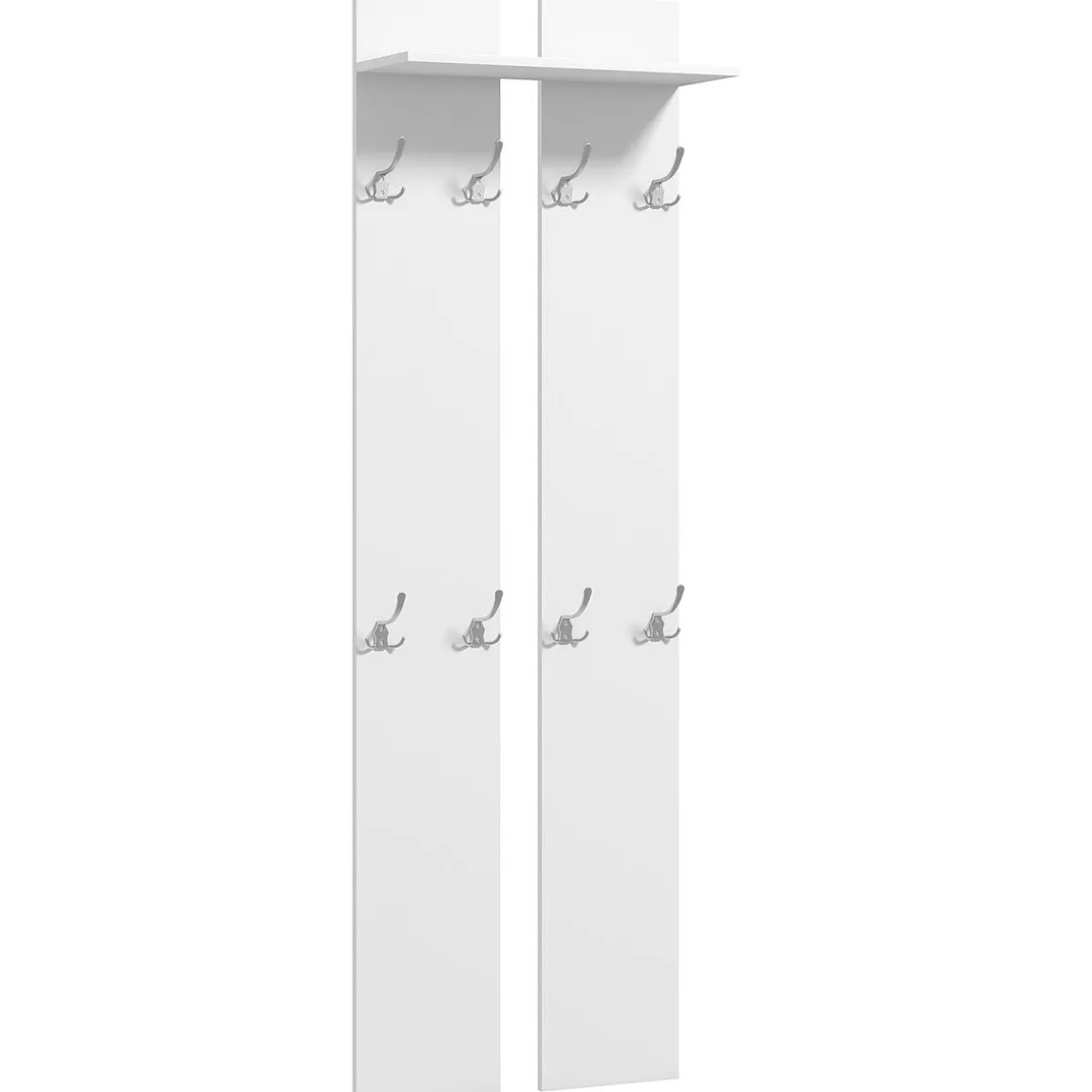 Perchero de pared Doo Homcom 1 estante 8 ganchos blanco 170x55x21,3 cm