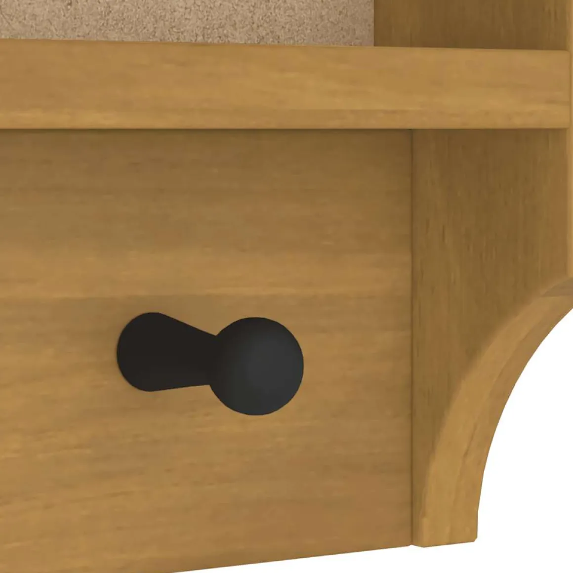 Perchero de pared Gales 5 ganchos natural 35x87x12 cm