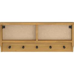 Perchero de pared Gales 5 ganchos natural 35x87x12 cm