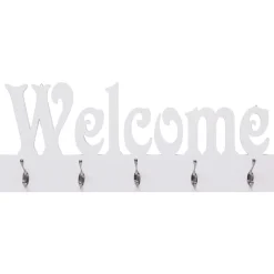 Perchero de pared WELCOME blanco 29,5x74 cm