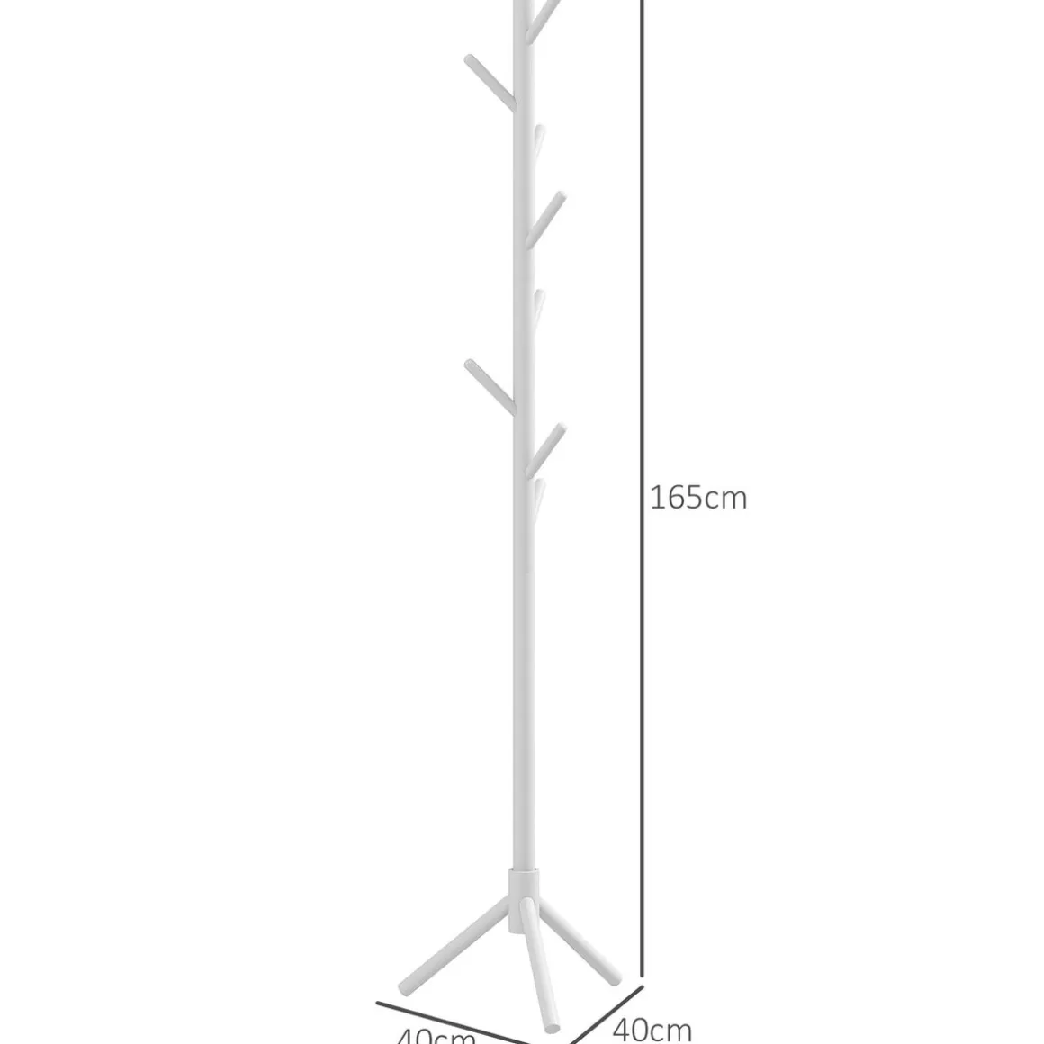 Perchero de pie Campy Homcom 8 ganchos 165x40x40 cm