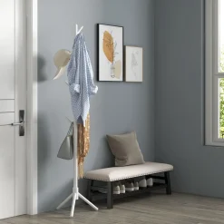 Perchero de pie Campy Homcom 8 ganchos 165x40x40 cm