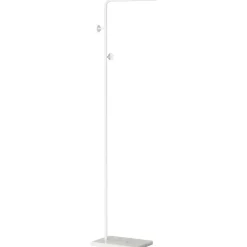 Perchero de pie Victoria Homcom forma de C ganchos redondos base de mármol blanco/gris 170x35x25cm