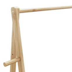Perchero Glaciar plegable 2 estantes natural 150,5x96x45,5 cm