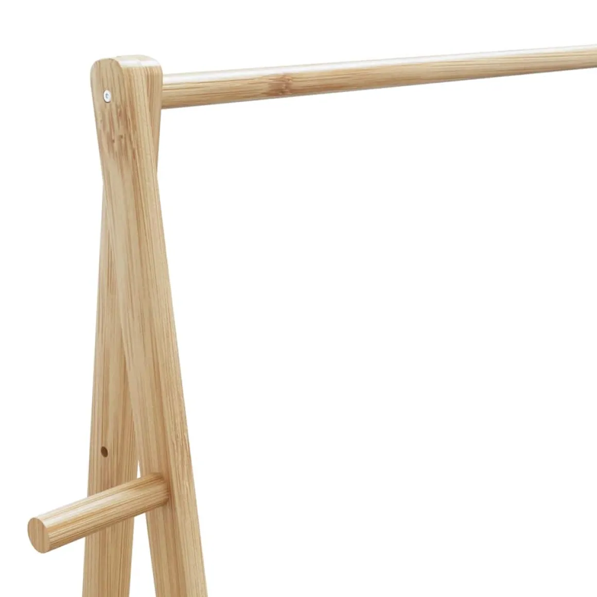 Perchero Glaciar plegable 2 estantes natural 150,5x96x45,5 cm