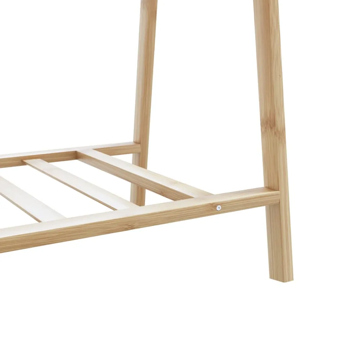 Perchero Glaciar plegable 2 estantes natural 150,5x96x45,5 cm