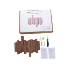 Perchero Nórdico 3 ganchos madera maciza 20x22,8x3,3 cm