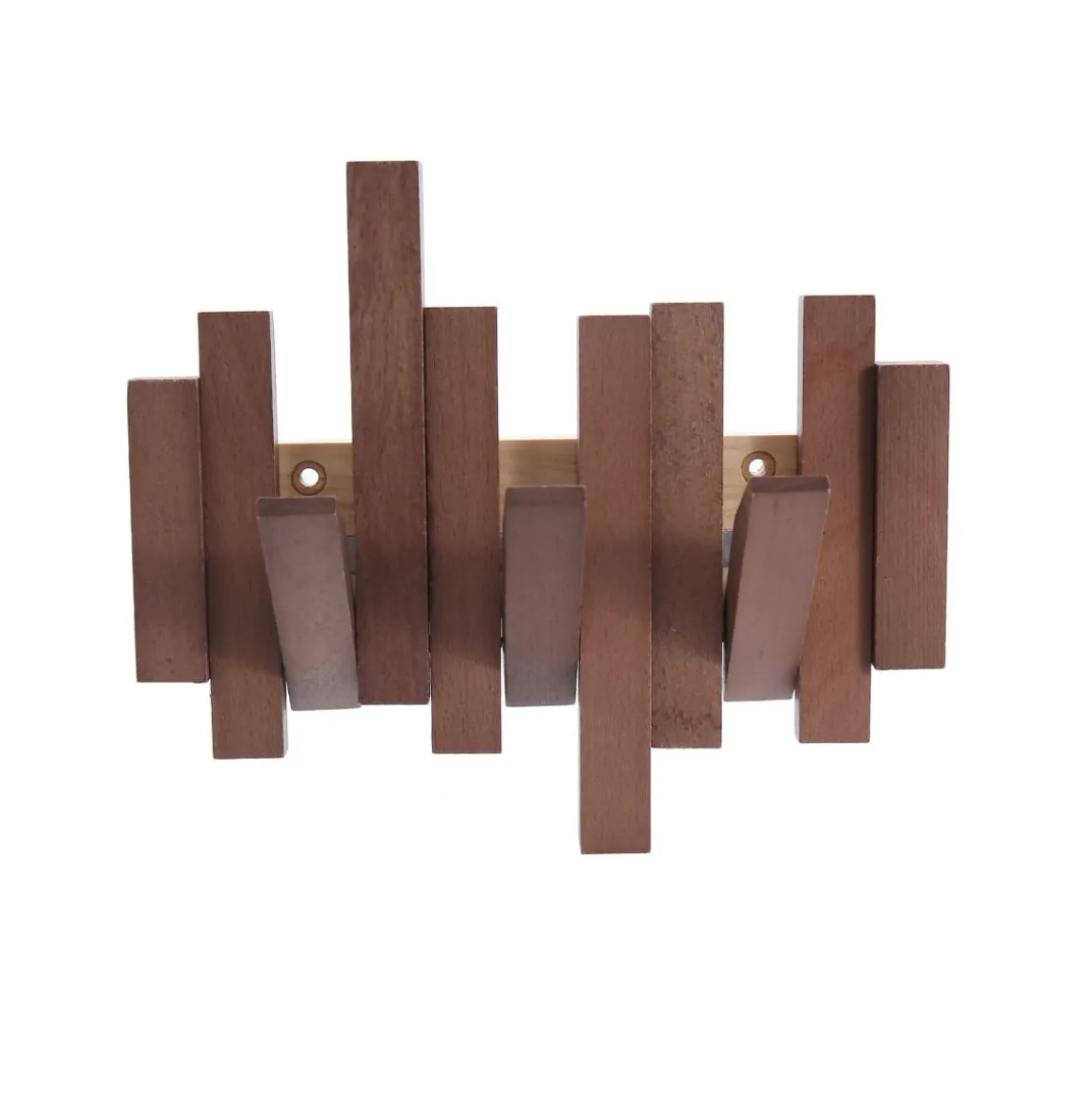 Perchero Nórdico 3 ganchos madera maciza 20x22,8x3,3 cm