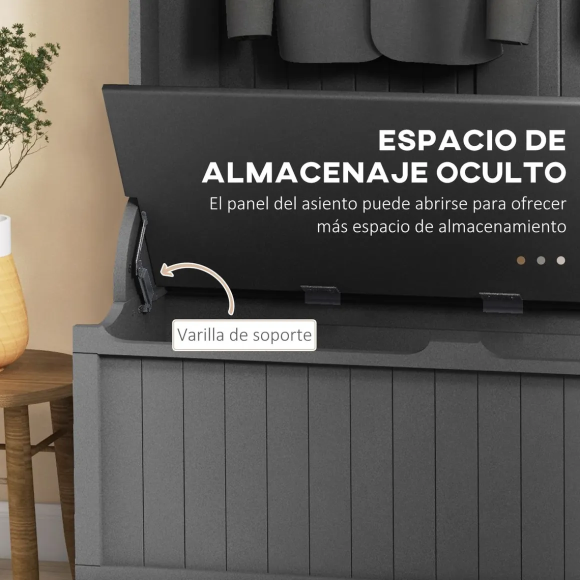 Perchero zapatero Ritual Homcom con banco y 5 ganchos negro 179,7x96x34 cm