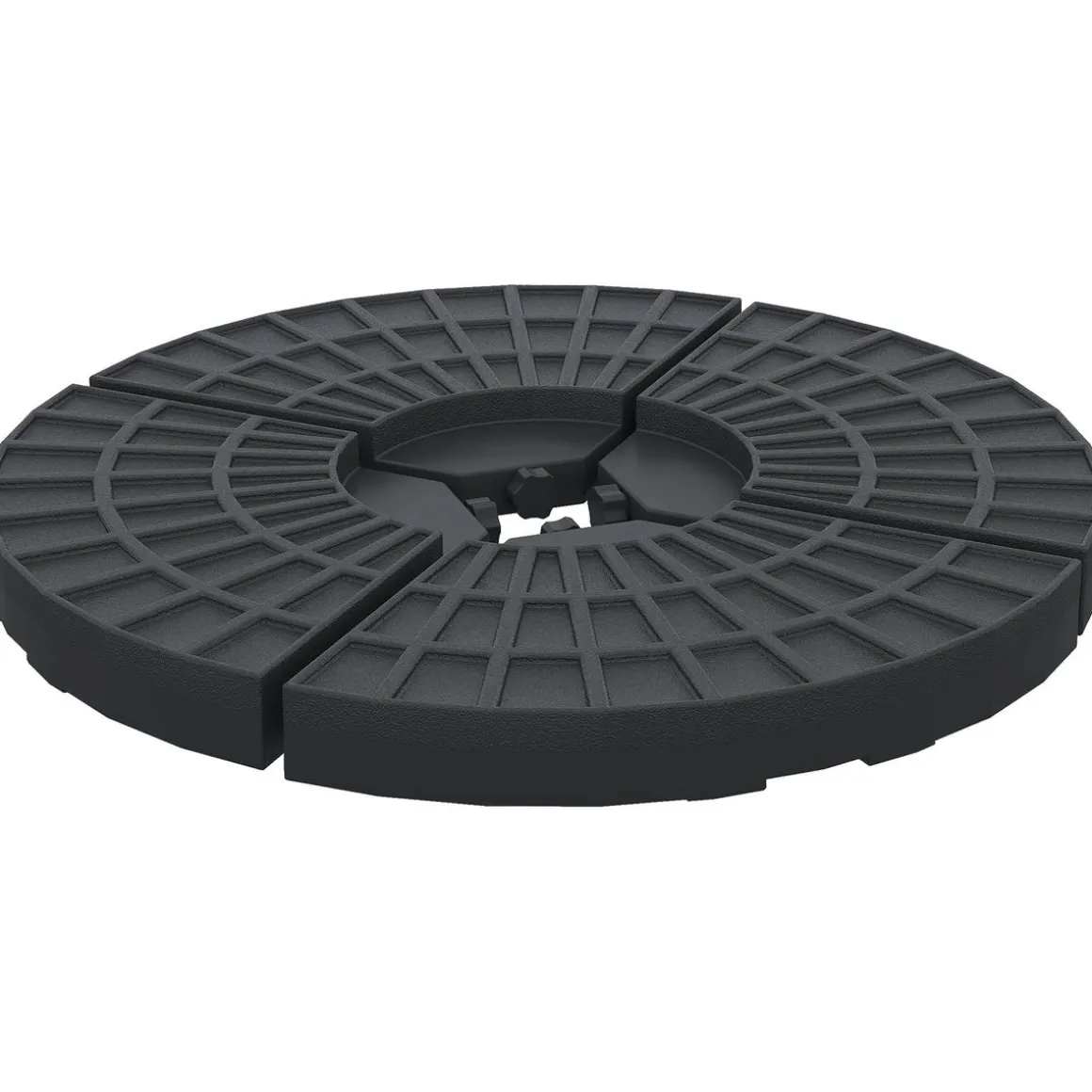 Peso para base de sombrilla Mika Outsunny 4 piezas rellenables negro