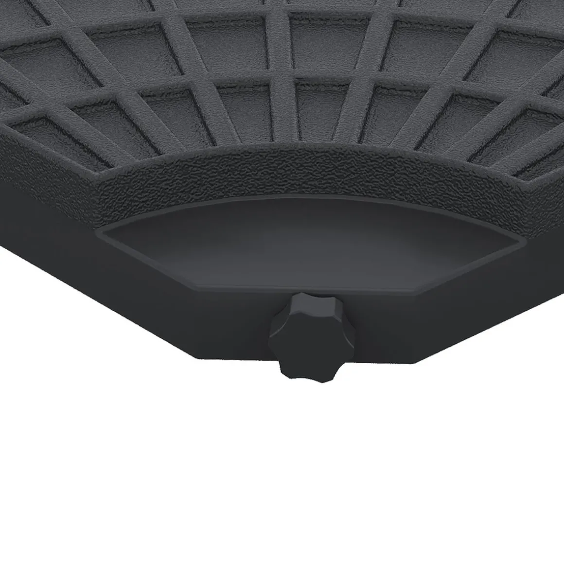 Peso para base de sombrilla Mika Outsunny 4 piezas rellenables negro