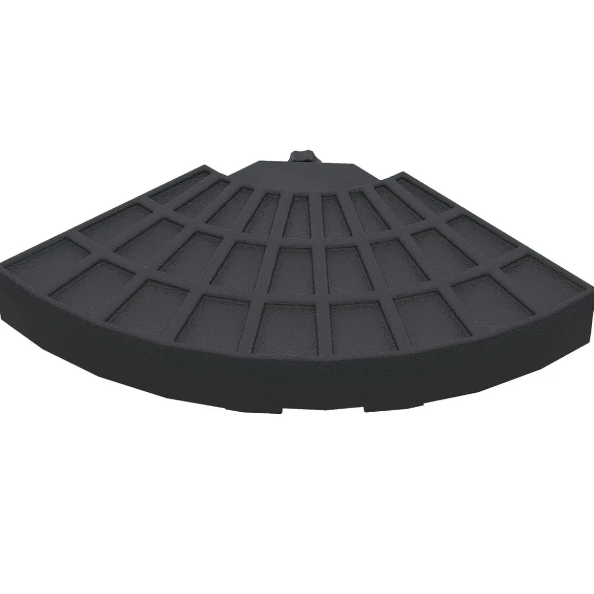 Peso para base de sombrilla Mika Outsunny 4 piezas rellenables negro