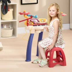 Piano infantil Mermaid Aiyaplay con micrófono + 19 canciones multicolor 71x74x32,2 cm