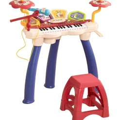 Piano infantil Mermaid Aiyaplay con micrófono + 19 canciones multicolor 71x74x32,2 cm