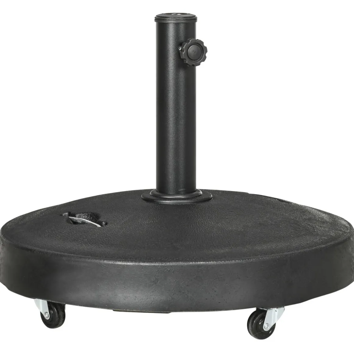 Pie de sombrilla Outsunny con ruedas y asa retractil Ø53x41 cm
