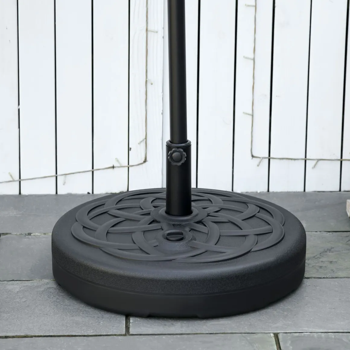 Pie de sombrilla Outsunny rellenable para postes de Ø38/48 mm