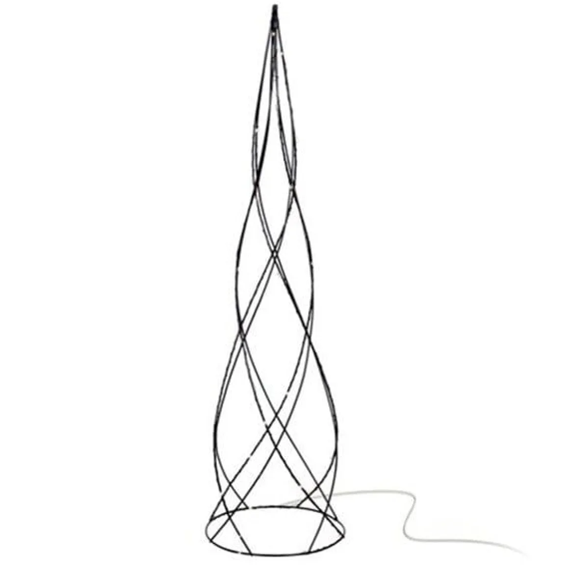 Pirámide decorativa metal LED 60 cm