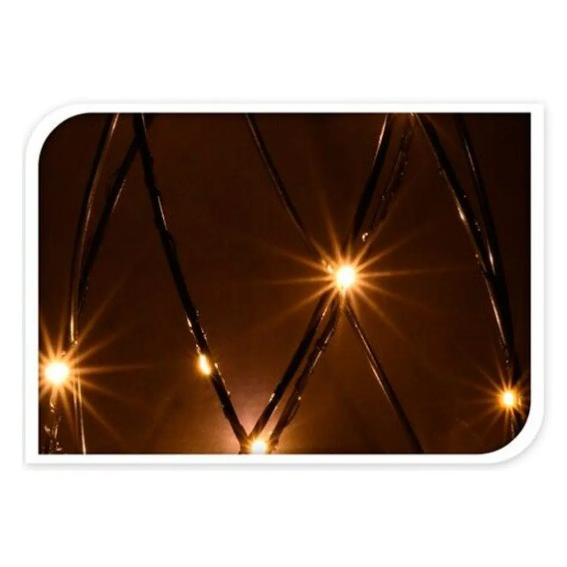 Pirámide decorativa metal LED 60 cm