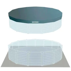 Piscina desmontable Graphite Grey Panel Intex 16805L con depuradora+accesorios gris Ø478x124 cm