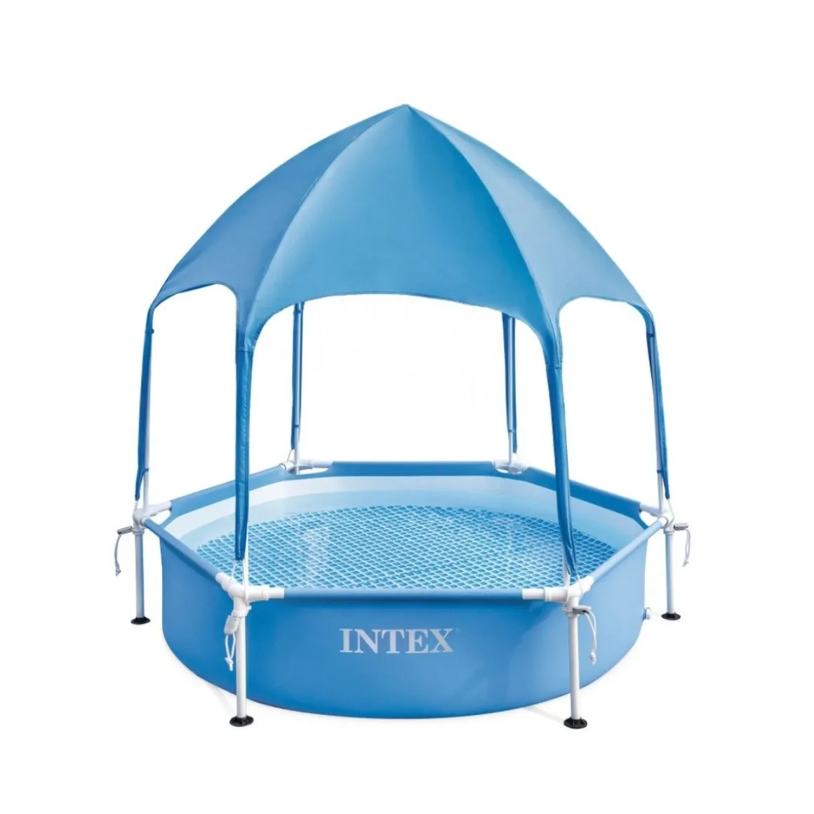 Piscina desmontable Intex Canopy Metal Frame con toldo 700L azul Ø183x38 cm
