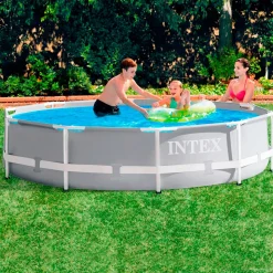 Piscina desmontable Prism Frame Intex 4.485L 4 personas con depuradora gris Ø305x76 cm