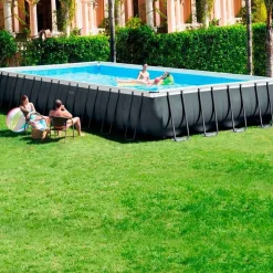Piscina desmontable rectangular Ultra XTR Frame Intex 54368L con depuradora gris 975x488 cm