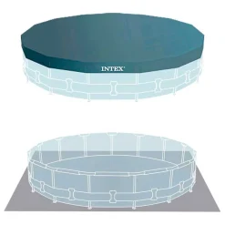 Piscina desmontable redonda Prism Frame con depuradora 14614L con accesorios gris Ø457x107 cm