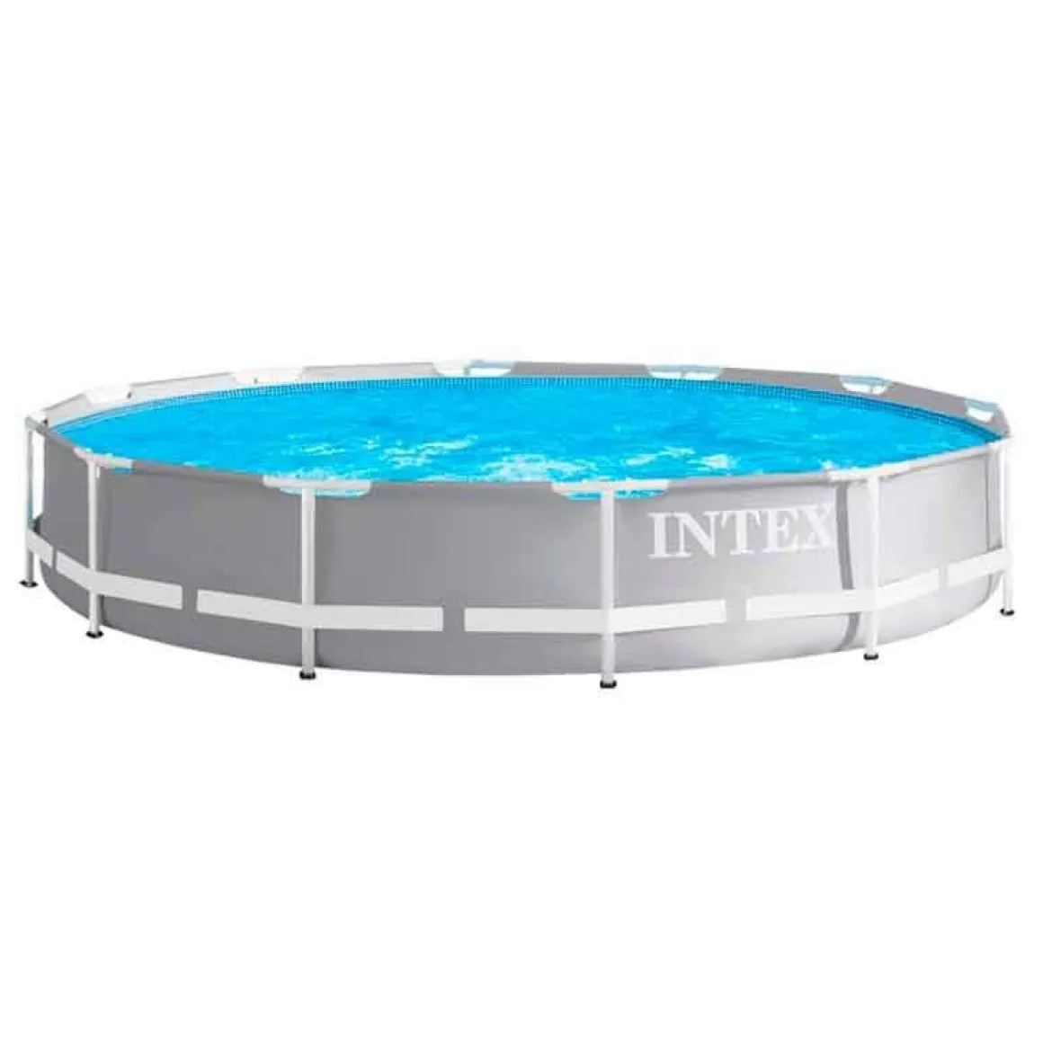 Piscina desmontable redonda Prism Frame Intex 6503L con depuradora 2006L/h +6A gris Ø366x76 cm