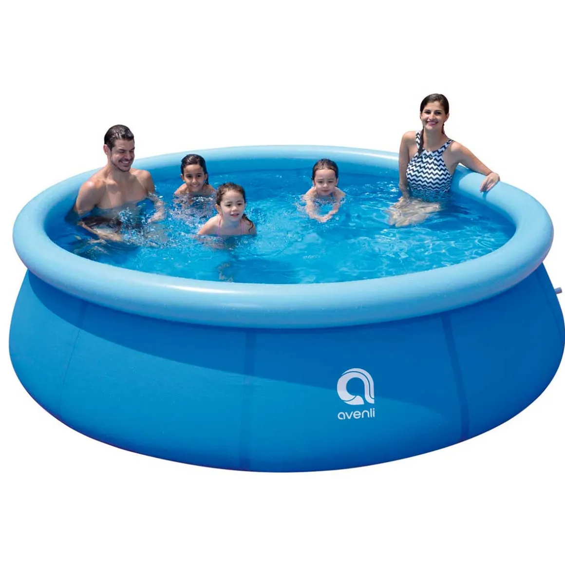 Piscina hinchable Avenli 3.618L forma redonda con depuradora azul 76xØ300 cm