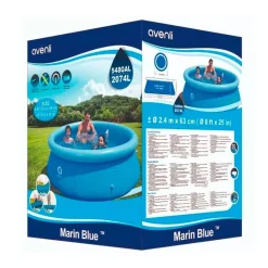 Piscina hinchable Avenli 2074L con depuradora de cartucho redonda azul Ø240x63 cm