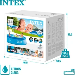 Piscina hinchable Easy Set Intex 3853L 4 personas con depuradora azul Ø305x76 cm