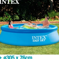 Piscina hinchable Easy Set Intex 3853L 4 personas con depuradora azul Ø305x76 cm