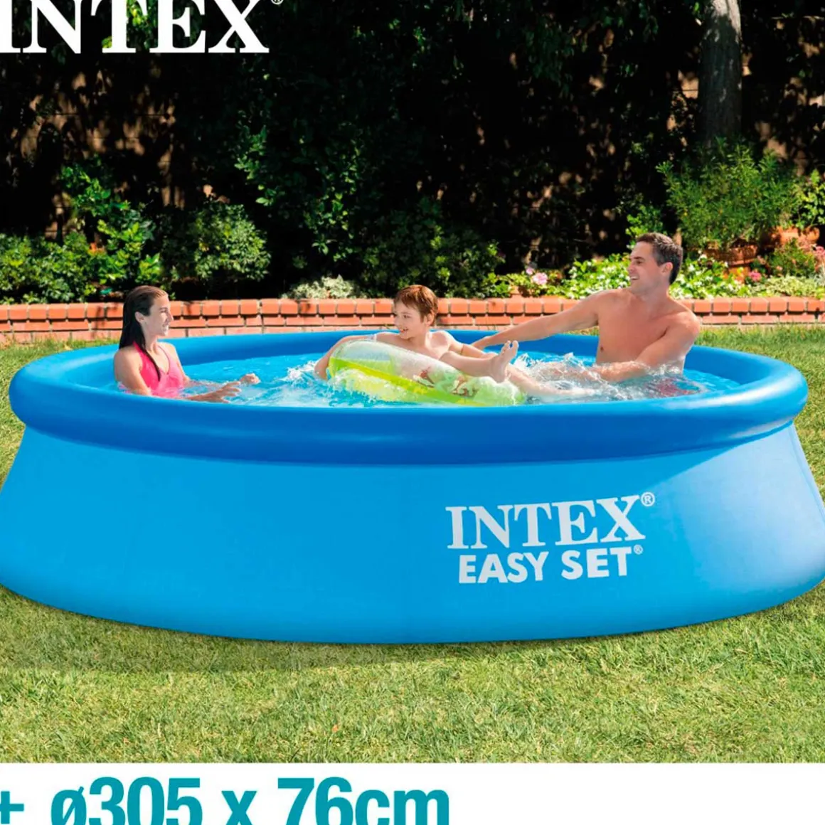 Piscina hinchable Easy Set Intex 3853L 4 personas con depuradora azul Ø305x76 cm