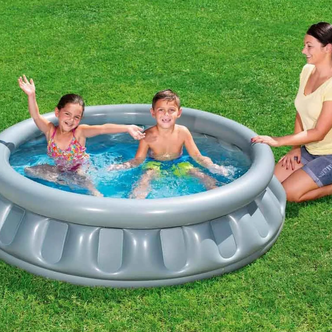Piscina hinchable infantil Bestway nave espacial 512L +3A plata Ø152x43 cm