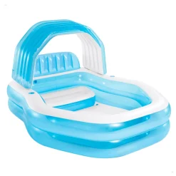 Piscina hinchable Intex con sillón y toldo 530L +3A blanco/azul 135x191x229 cm